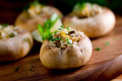 Low-Fat Stuffed Mushroom Caps