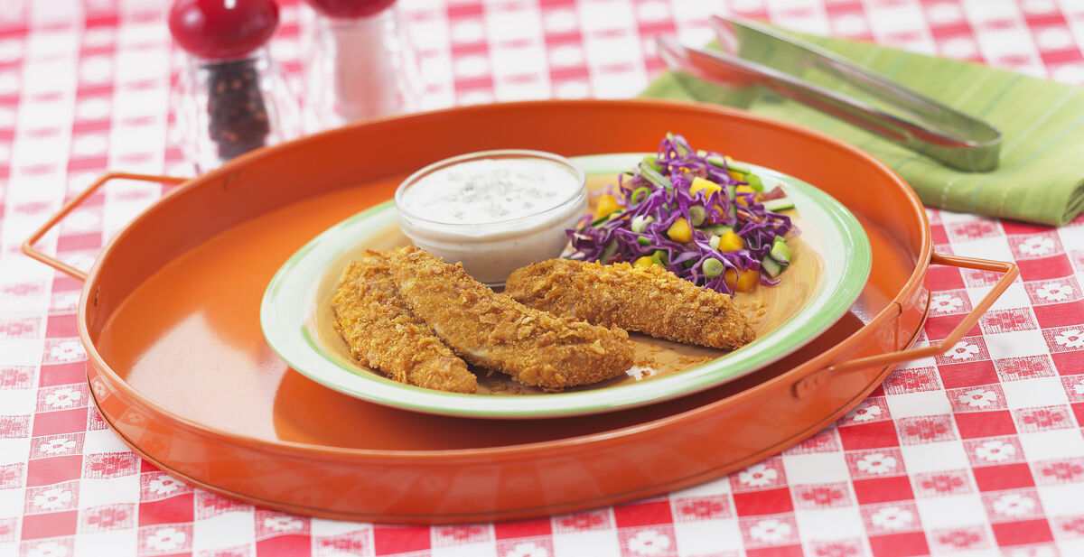 Gluten-free chicken tenders and dip
