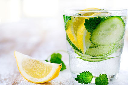 Lemon mint cucumber water
