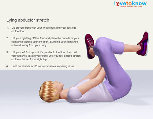 lying abductor stretch
