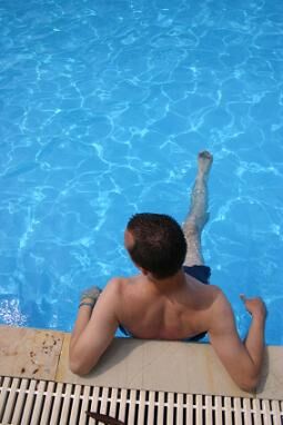 Man in pool
