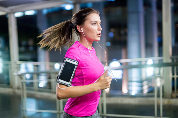 Young woman jogging