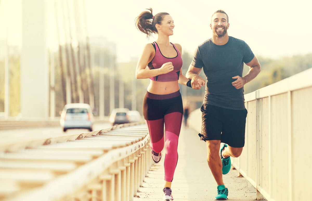 Happy Couple Jogging