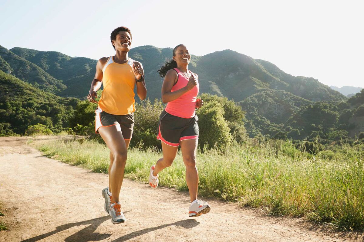 friends learning how to jog