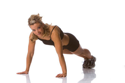 Woman doing pushups