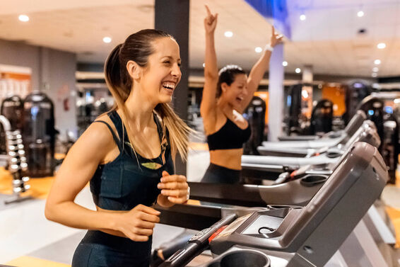 Women on a treadmill