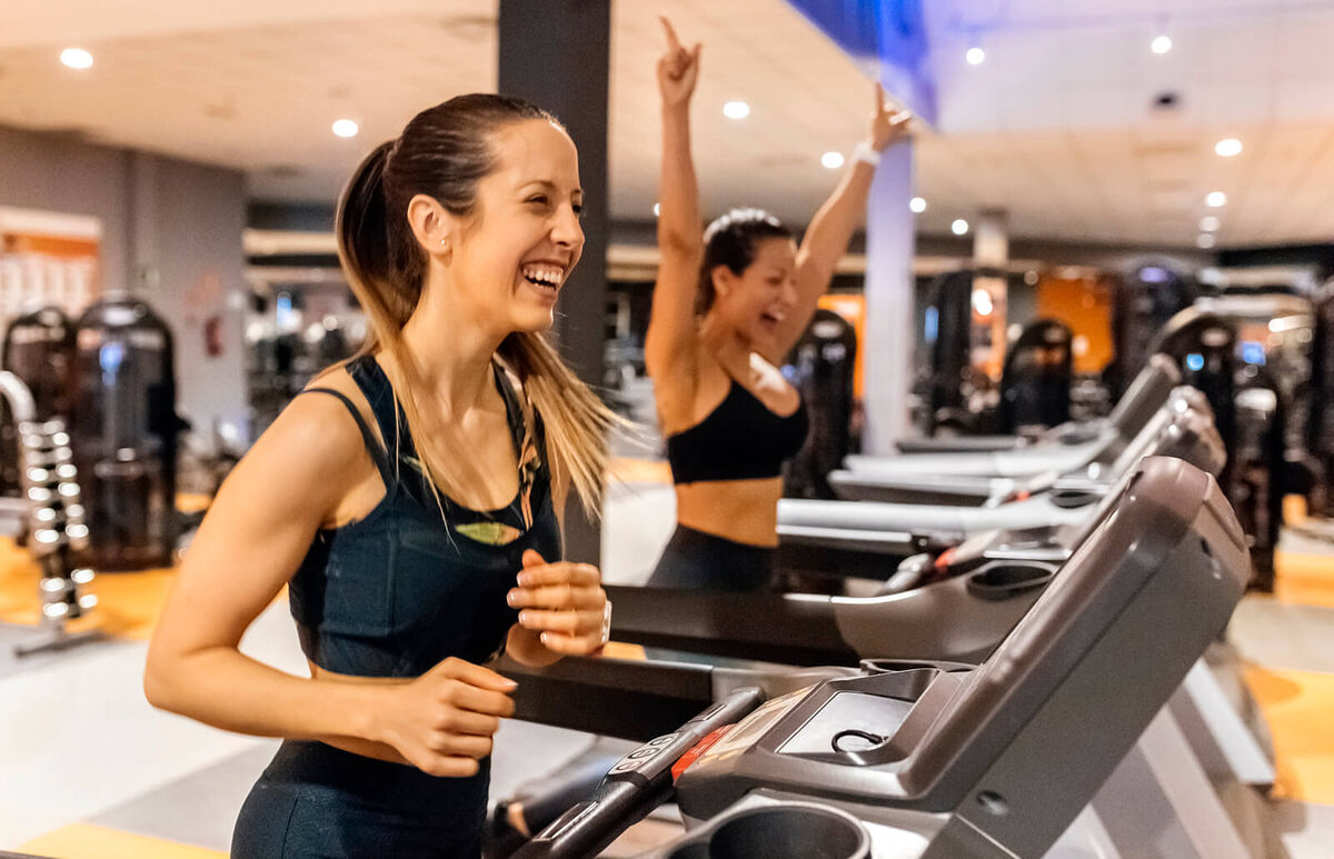 Women on a treadmill