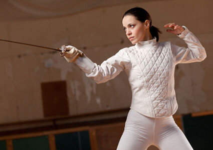 Woman fencer