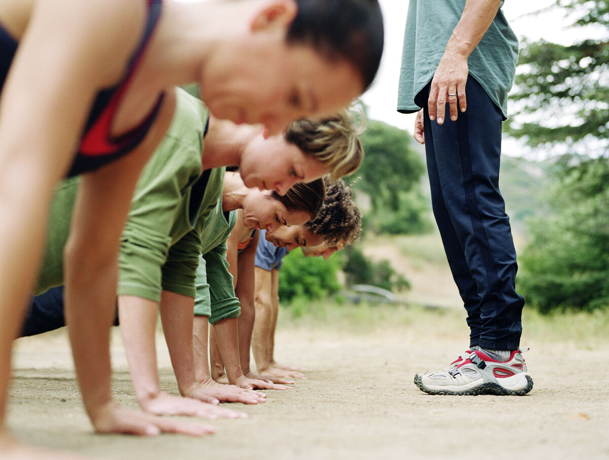 Outdoor fitness class