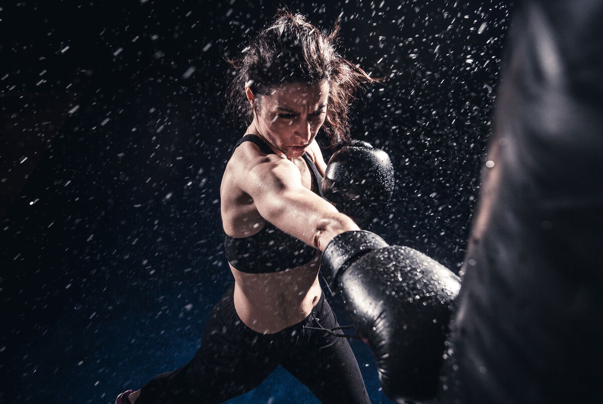 Woman boxing
