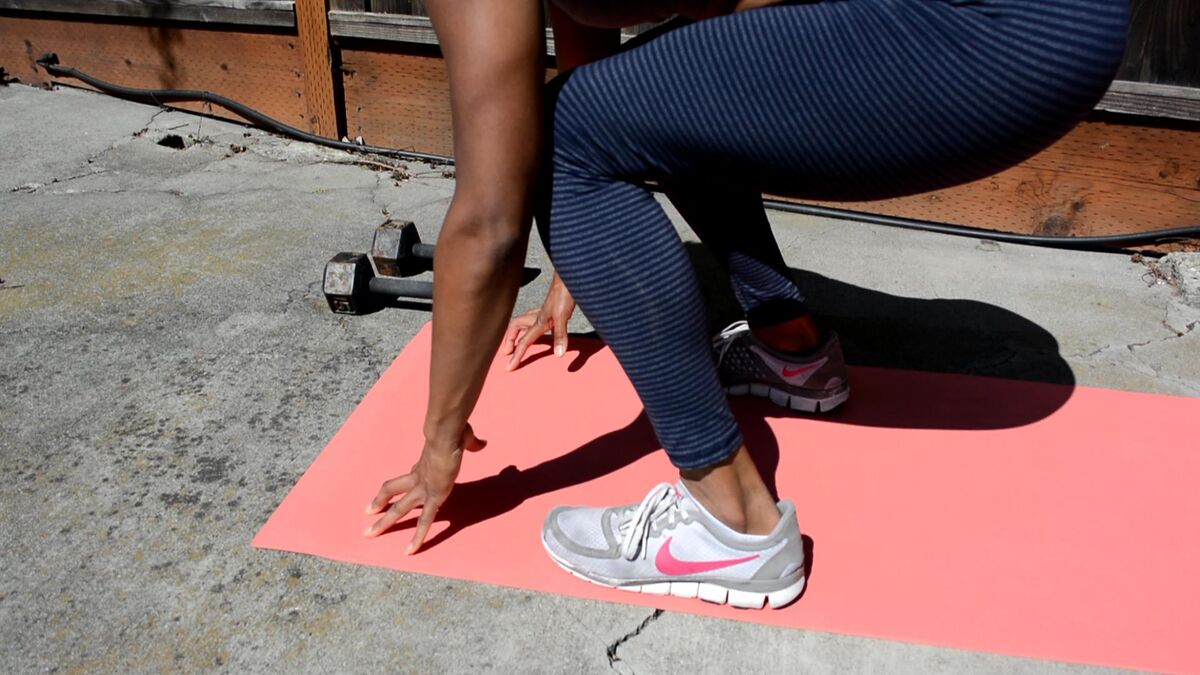 Woman training using high intensity intervals