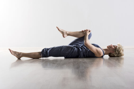 Knee to chest stretch