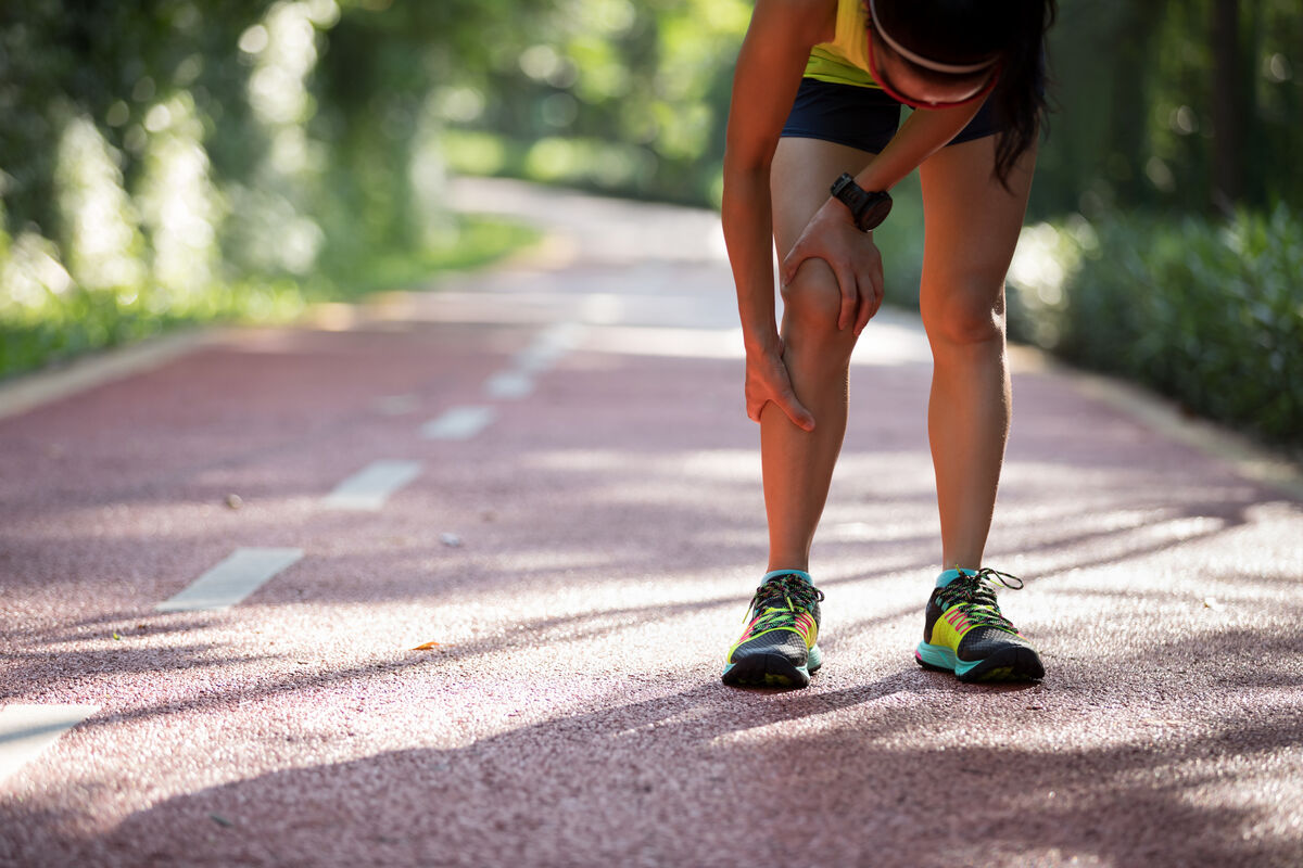 Runner with shin splints