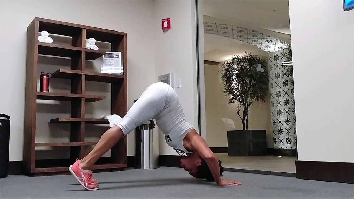 Jackknife Pushup aka Down Dog Pushup