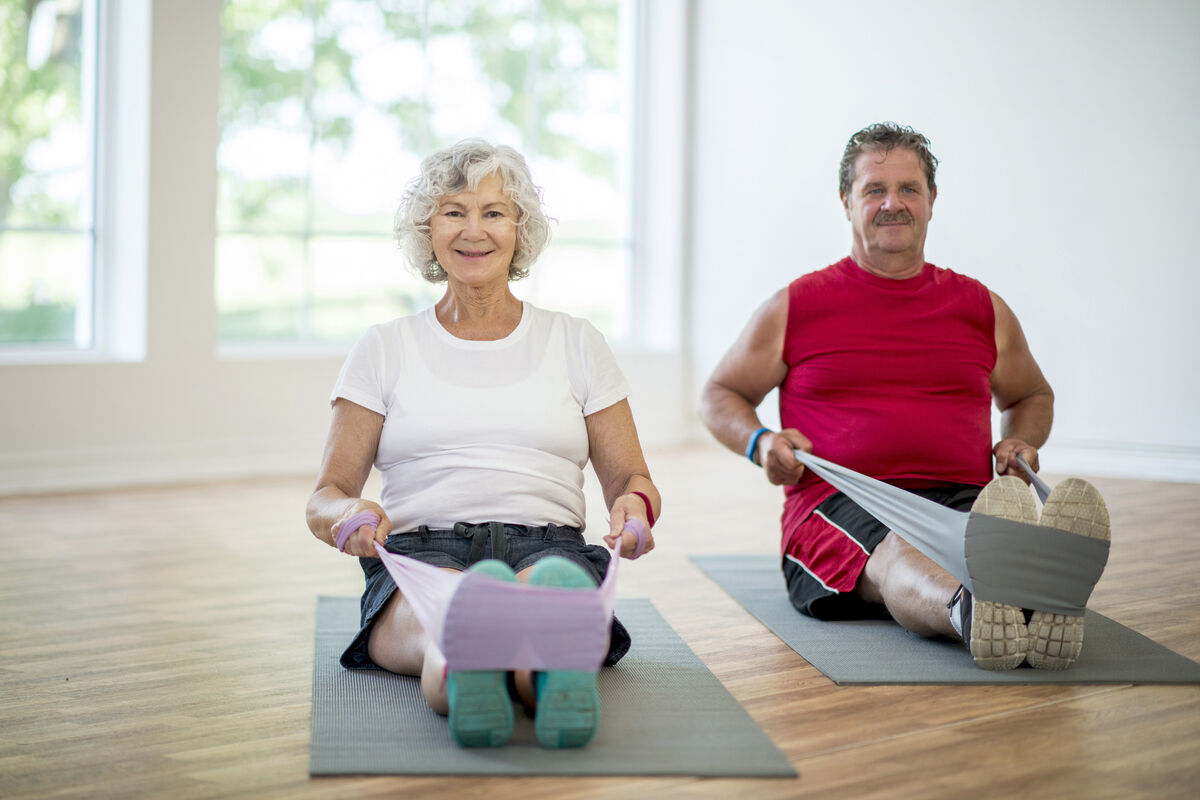 Senior Adult Couple Working Out
