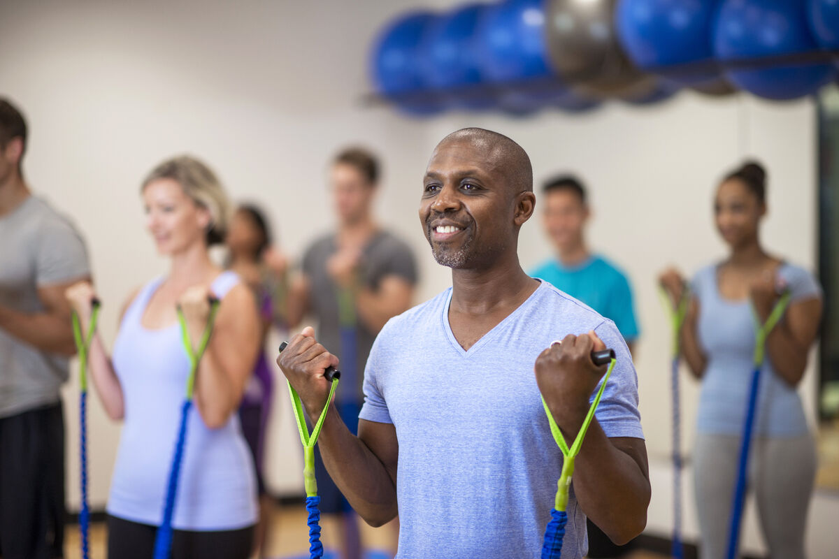 Bicep Curls with Resistance Bands