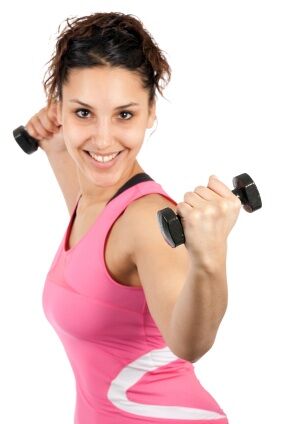 Woman lifting dumbbells Source: http://www.istockphoto.com/stock-photo-12184820-woman-lifting-dumbells.php Image used under license from IstockPhoto