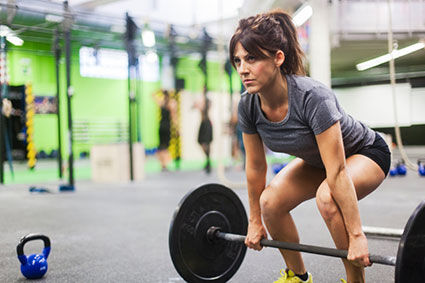 woman weight lifting