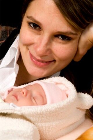 Photo of new mother on maternity leave