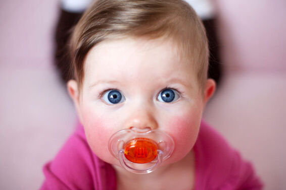 Baby with pacifier