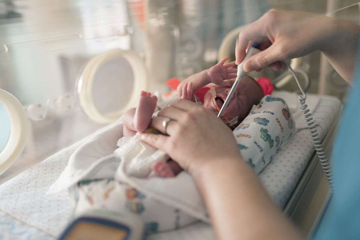 Premature Baby in NICU in his incubator