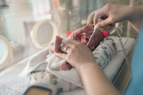 Premature Baby in NICU in his incubator