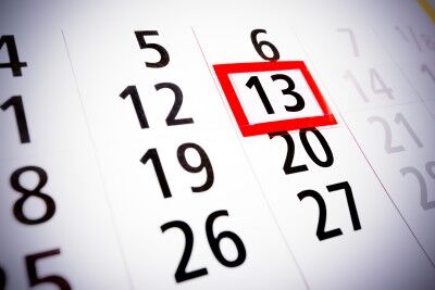 Calendar with date circled