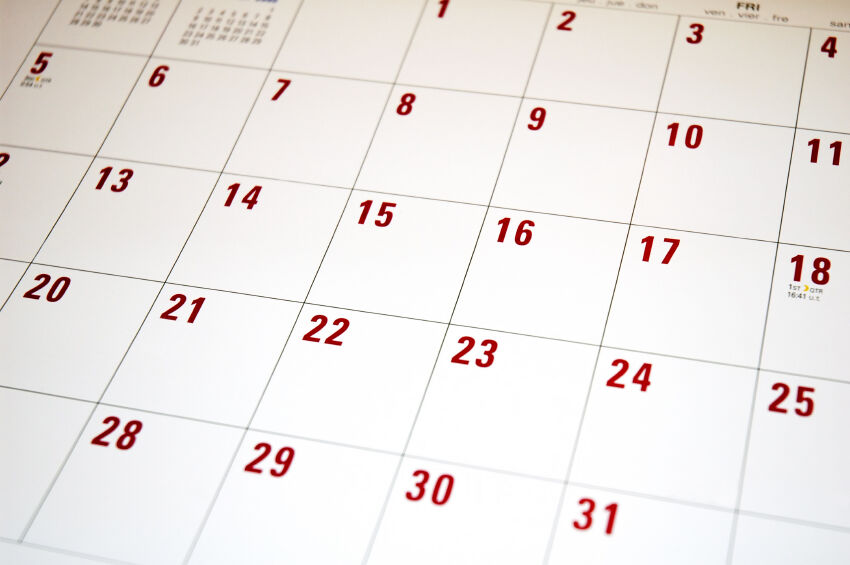 Calendar image source: Istock