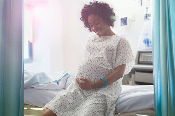 woman at hospital in labor