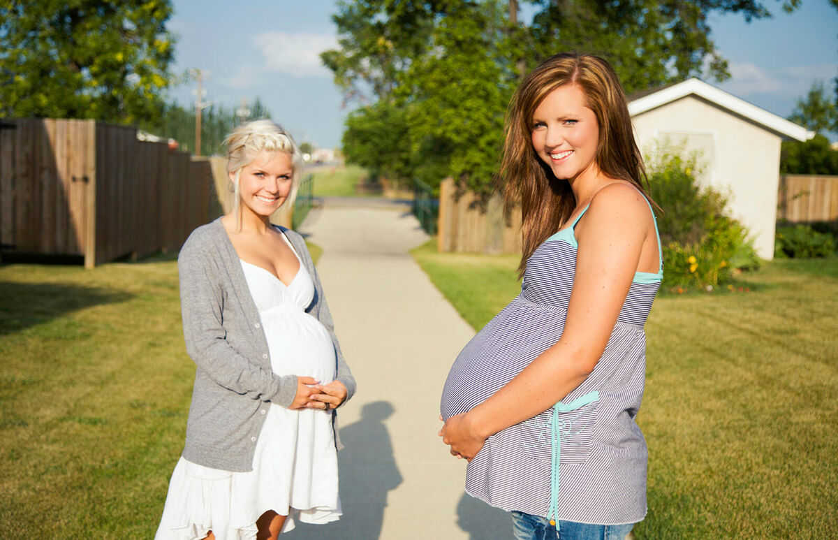 Two Pregnant Teenagers