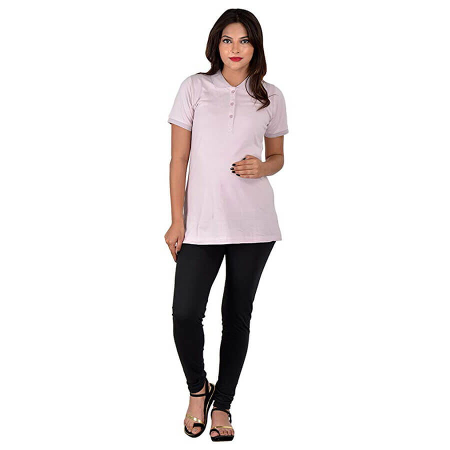 short sleeved pastel polo