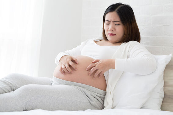 Itchy abdomens are common during pregnancy.