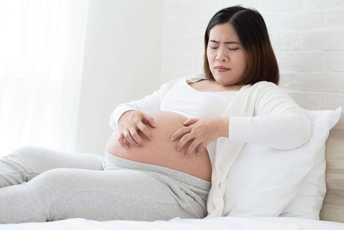 Itchy abdomens are common during pregnancy.