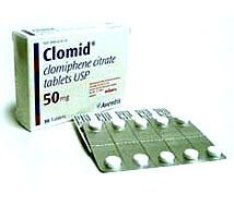 A box of the fertility treatment Clomid