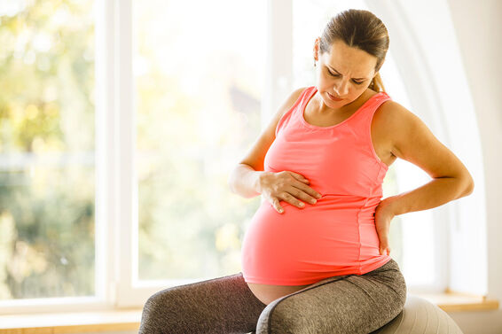 Pregnant woman with sciatic pain