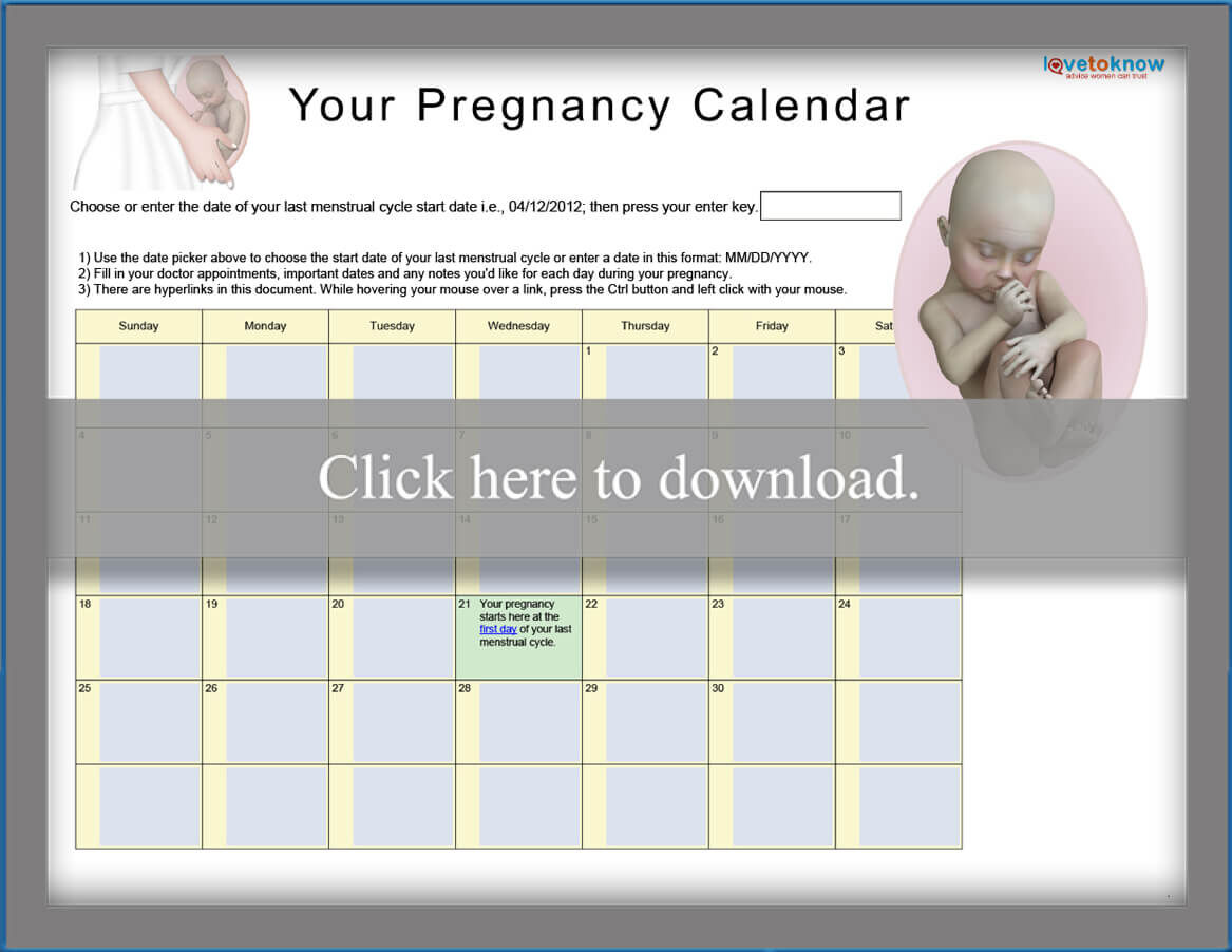 printable pregnancy calendar
