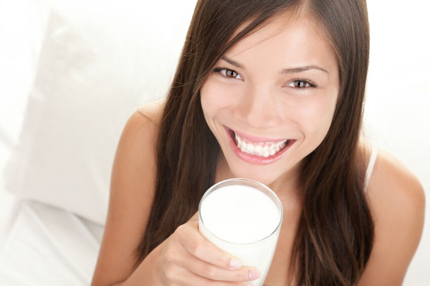 drinking milk