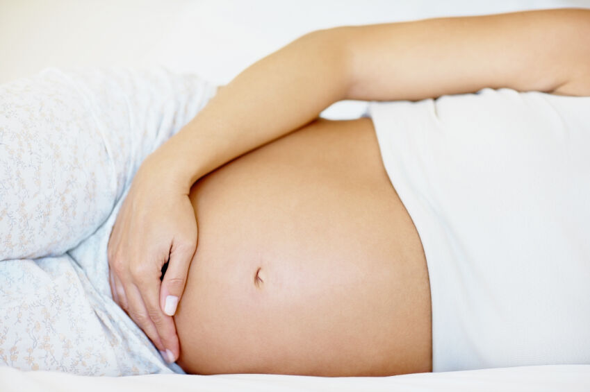 Pregnant woman's belly at 24 weeks
