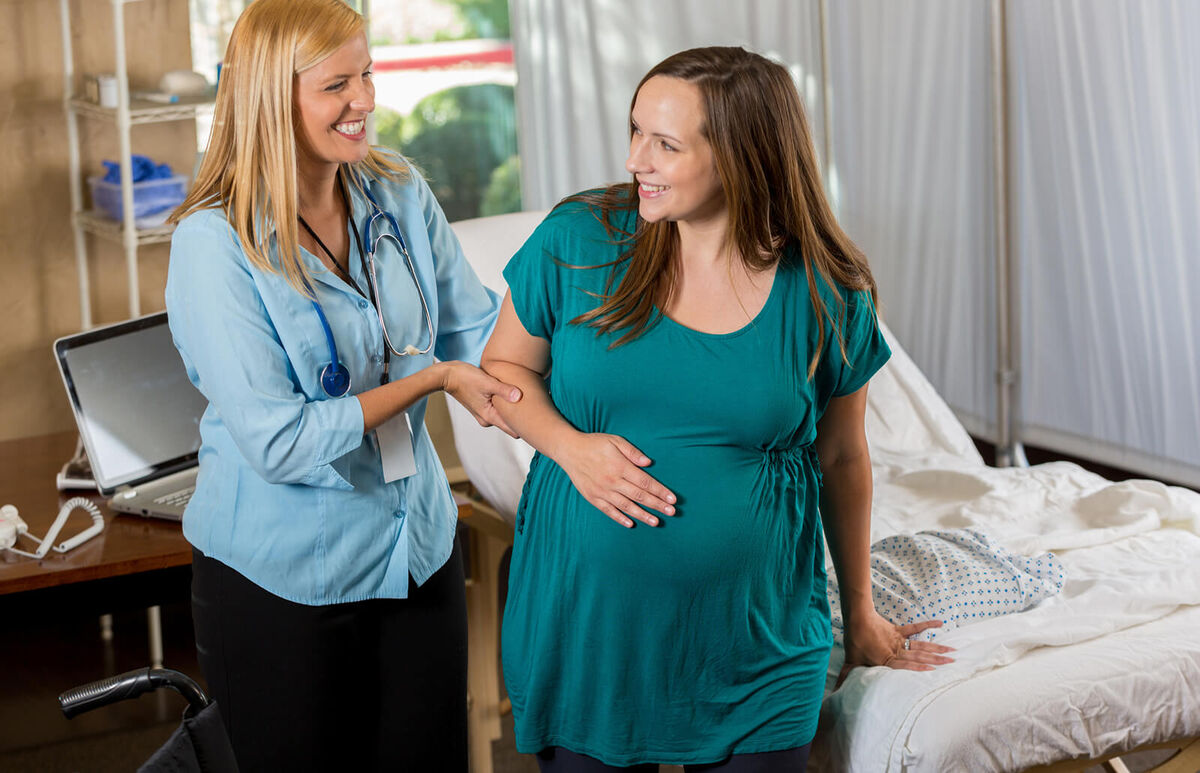 Female ob/gyn with patient