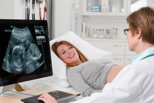 doctor giving ultrasound