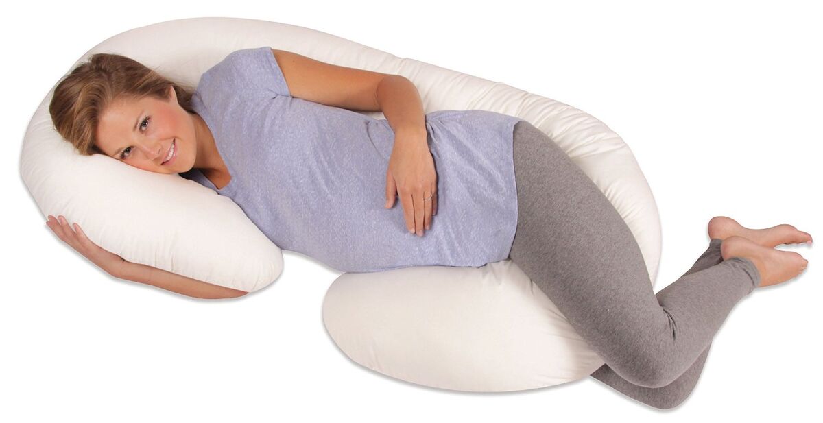 Leachco Snoogle Total Body Pregnancy Support and Feeding Pillow