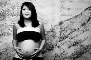 Pregnant woman in her third trimester