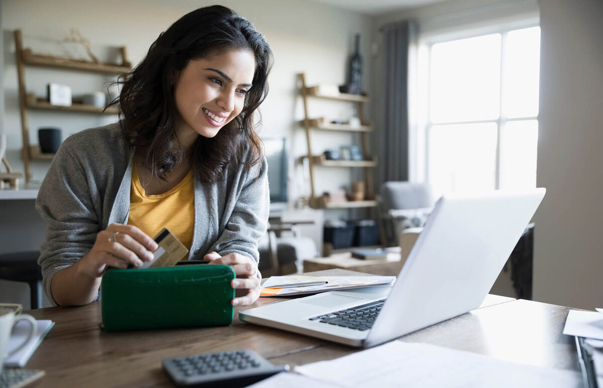 Woman doing online shopping