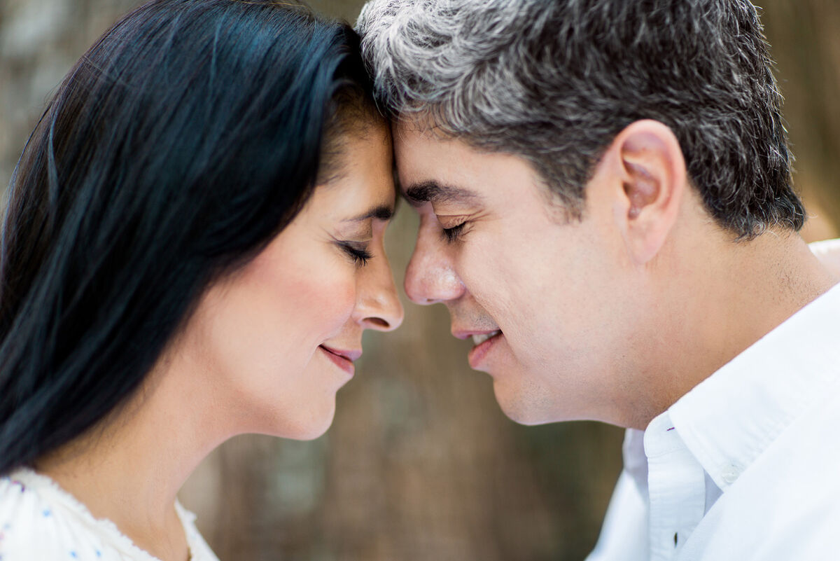 Couple doing fertility ritual