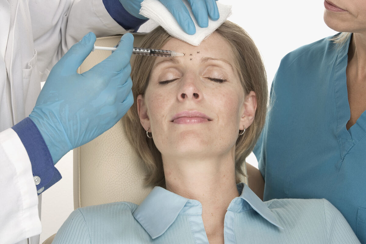 woman getting botox