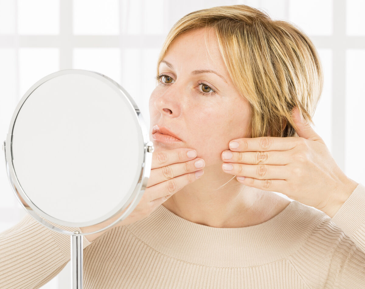 Woman, skin and pimple