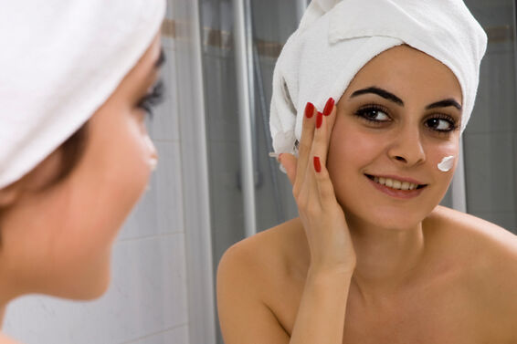 Relaxed woman with great skin