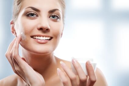 applying face cream