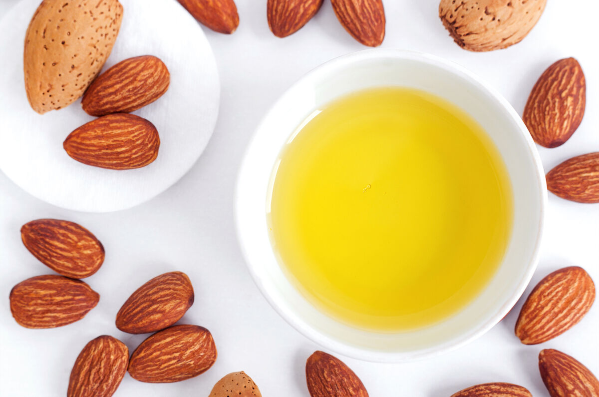 Bowl of homemade massage oil