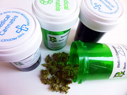 Containers of medical marijuana